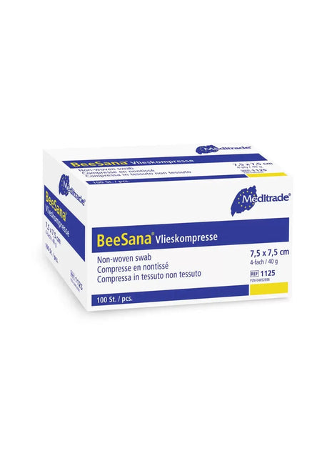 BeeSana® Vlieskompresse, unsteril, 4- fach, 30 g, 100 Stück Meditrade