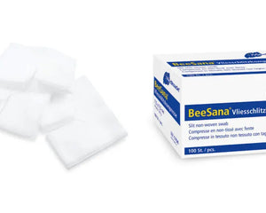 BeeSana® Vliesschlitzkompresse, steril, 4- fach, 30 g, 50 Stück Meditrade