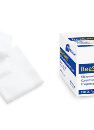 BeeSana® Vliesschlitzkompresse, unsteril, 4- fach, 30 g, 100 Stück Meditrade