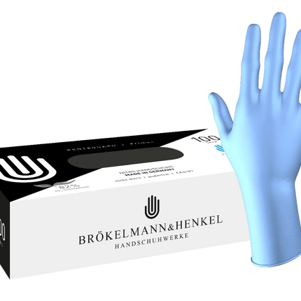 Deutscher Einmal-Untersuchungshandschuh B&H aus Nitril Brökelmann & Henkel Handschuhwerke
