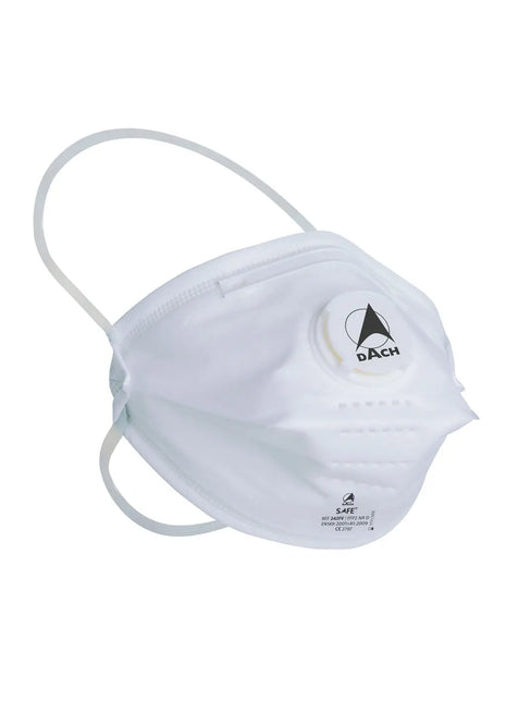 FFP2 NR D Atemschutzmaske, Komfort mit Ventil und Kopfschlaufen Dach Schutzausrüstung