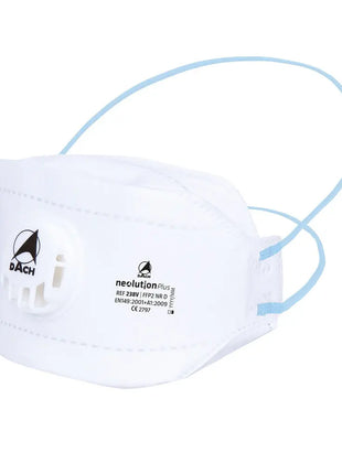FFP2 NR D Atemschutzmaske, neolutionPlus mit Ventil und Kopfschlaufen Dach Schutzausrüstung