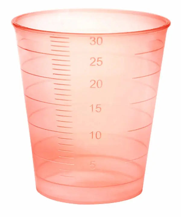 Tuuters 300x Medikamentenbecher, 30ml - bruchsicher, Schnapsbecher, Medizinbecher (Rot Tuuters 300x Medikamentenbecher, 30ml - bruchsicher, Schnapsbecher, Medizinbecher (Rot