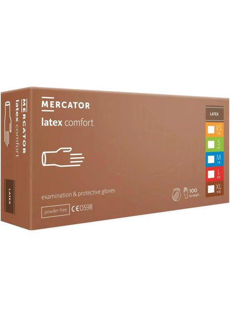 Mercator Latex Comfort puderfreie Latexhandschuhe Mercator