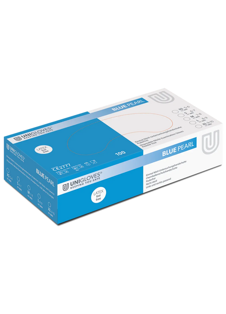 Unigloves BLUE PEARL Einmal-Untersuchungshandschuhe aus Nitril Unigloves
