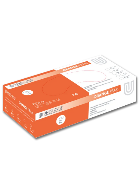 Unigloves ORANGE PEARL Einmal- Untersuchungshandschuhe aus Nitril Unigloves