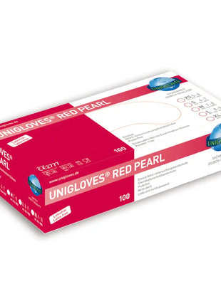 Unigloves RED PEARL Einmal- Untersuchungshandschuhe aus Nitril Unigloves