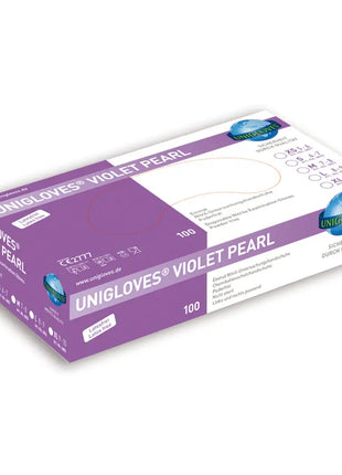 Unigloves VIOLET PEARL Einmal- Untersuchungshandschuhe aus Nitril Unigloves