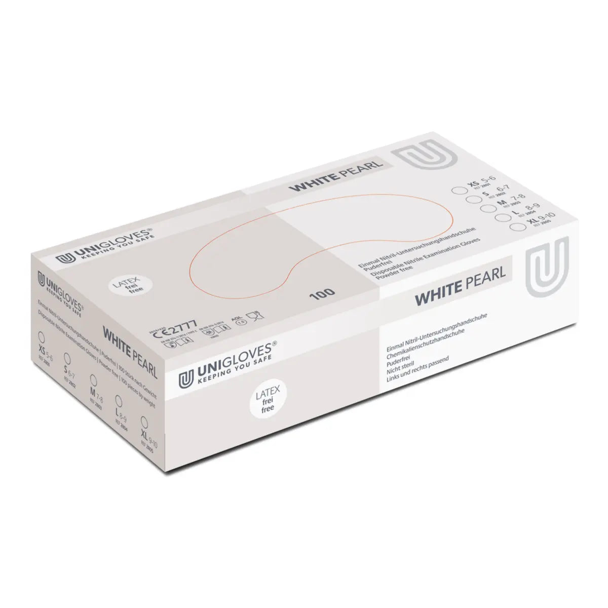 Unigloves WHITE PEARL Einmal-Untersuchungshandschuhe – A+M Care