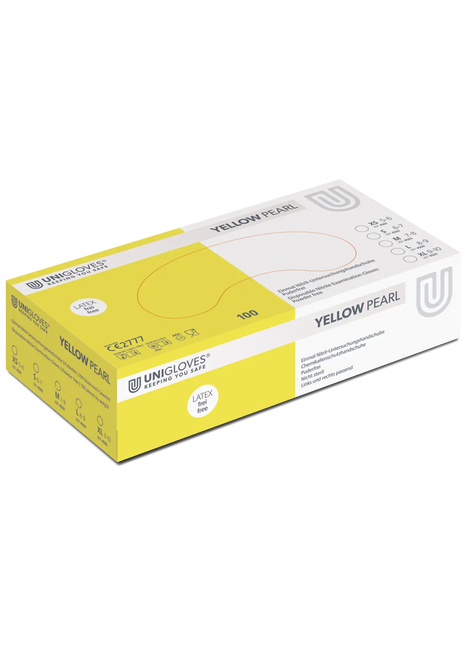 Unigloves YELLOW PEARL Einmal-Untersuchungshandschuhe aus Nitril Unigloves