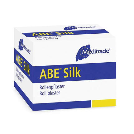 ABE® silk Rollenpflaster, mit Schutzring, 2,5 cm x 5 m - A+M Care