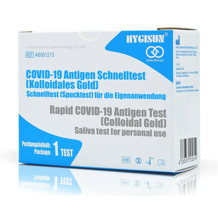 COVID-19 Antigen Spucktest HYGISUN / Anbio Biotech (Kolloidales Gold) - A+M Care