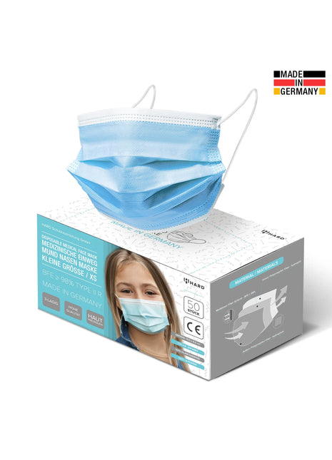 Kinder MNS 50x Mundschutz Blau - A+M Care